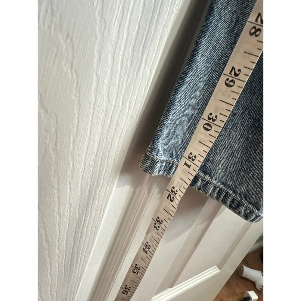 AFRM Rhett Carpenter Barrel Jeans Sz 29 Blue Denim Jeans Utility GREAT! - Picture 6 of 7